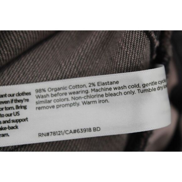 Eileen Fisher Gray Washed Organic Cotton Denim Jeans Size 2 - Picture 6 of 6